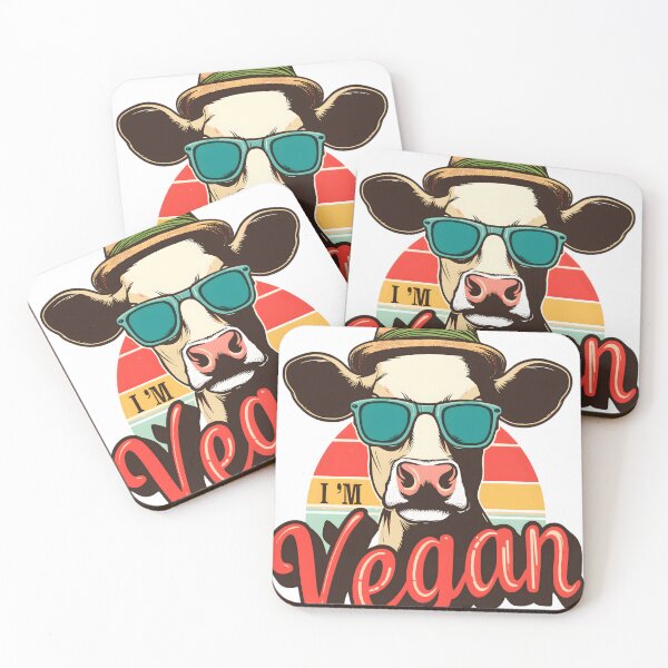Item preview, I'm Vegan Funny Cow Vintage Vegan designed and sold by KitonicTees.