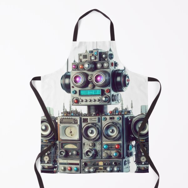 Aperçu de l'œuvre a robot made of analog stereo equipment, digital art créée et vendue par storeofmylOVE.