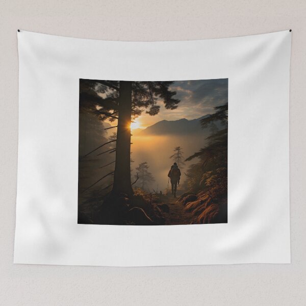 Item preview, A peaceful autumn hike in a serene and mystical forest. designed and sold by Shirtastically.