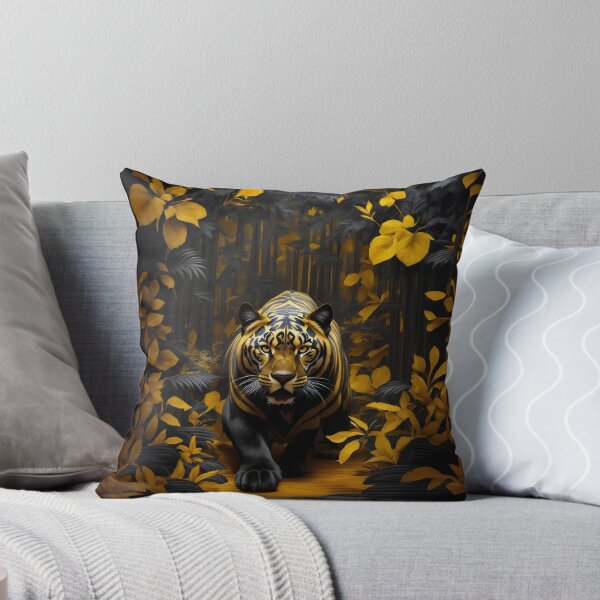 Item preview, Black jaguar in a yellow forest designed and sold by Fantasymachine.
