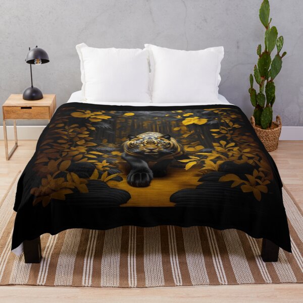 Item preview, Black jaguar in a yellow forest designed and sold by Fantasymachine.