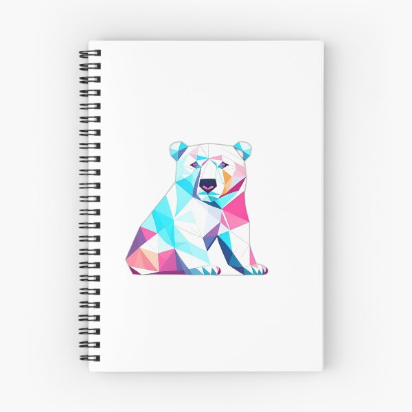 Item preview, Colourful Angry Polar Bear Geometric Shaped Artwork designed and sold by Geonimalia.