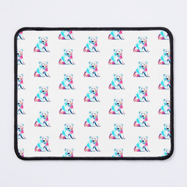Item preview, Colourful Angry Polar Bear Geometric Shaped Artwork designed and sold by Geonimalia.
