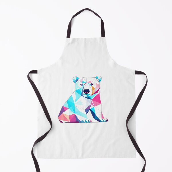 Item preview, Colourful Angry Polar Bear Geometric Shaped Artwork designed and sold by Geonimalia.