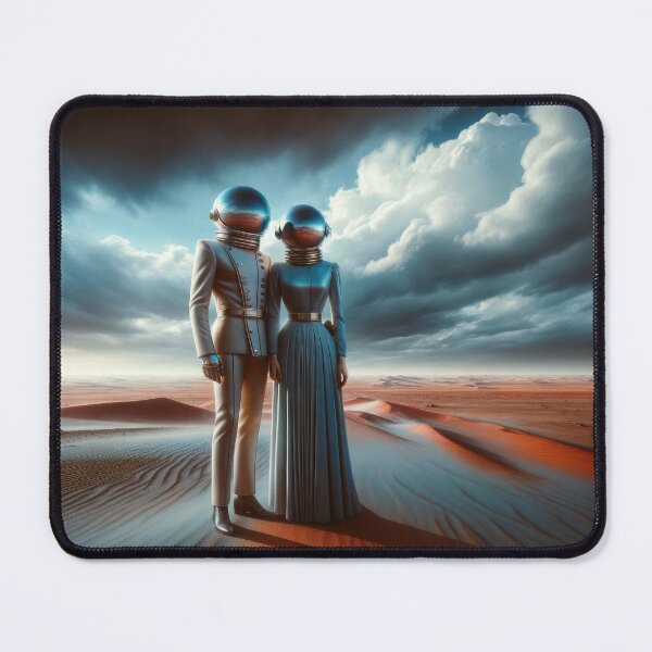 Item preview, Desert Duet: A Retro-Futuristic Ballad Amidst the Sands of Solitude designed and sold by artwaves.
