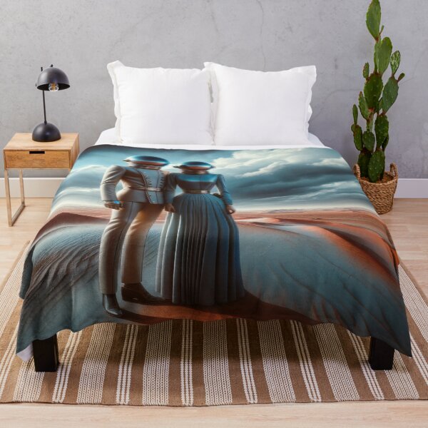 Item preview, Desert Duet: A Retro-Futuristic Ballad Amidst the Sands of Solitude designed and sold by artwaves.