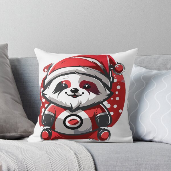 Item preview, Cute Christmas Santa Panda in Red and Black Stylish Santa Costume Cartoon Art designed and sold by SemARTDesign.