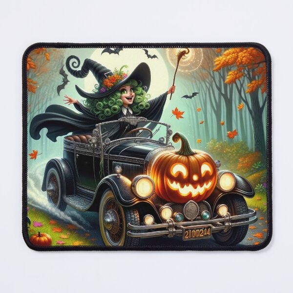 Item preview, Enchanted Autumn Escapade: The Green-Haired Witch's Vintage Voyage designed and sold by artwaves.