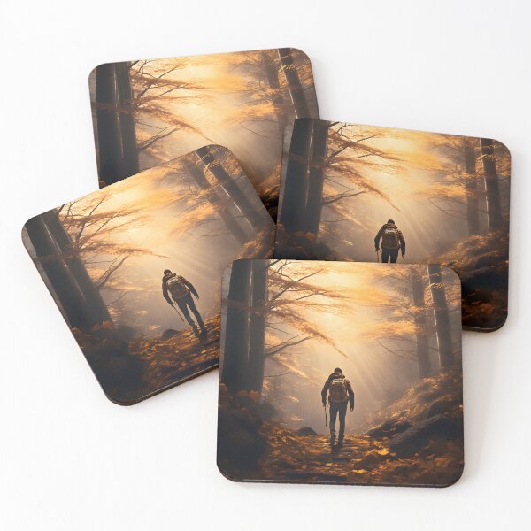 Item preview, Hiking Solitude in the Foggy Forest designed and sold by Shirtastically.