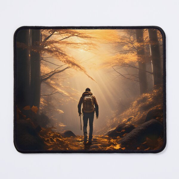 Item preview, Hiking Solitude in the Foggy Forest designed and sold by Shirtastically.