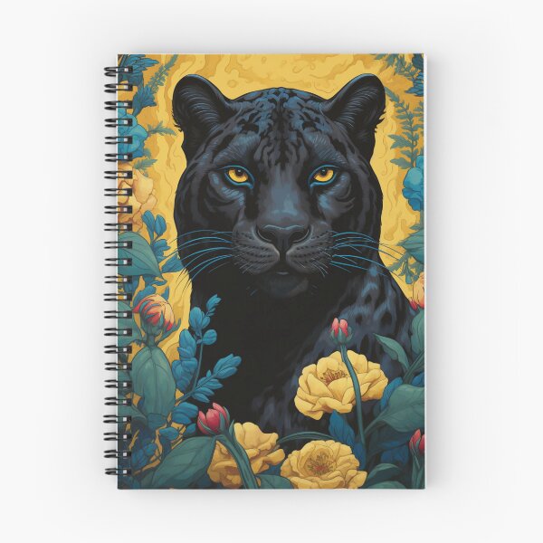 Item preview, Panther & Floral Silk Art Graphic designed and sold by GrinGalore.