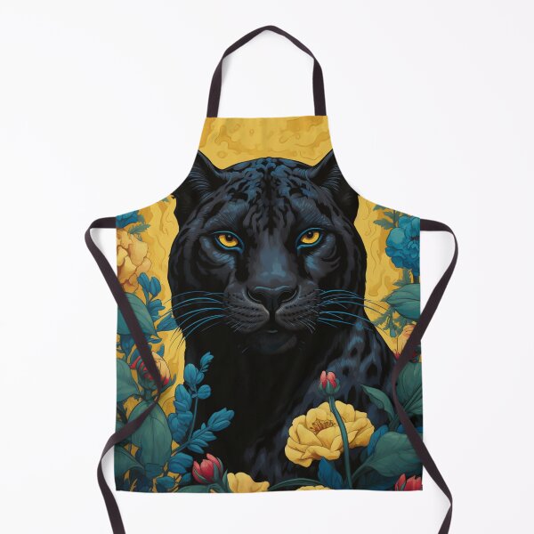 Item preview, Panther & Floral Silk Art Graphic designed and sold by GrinGalore.