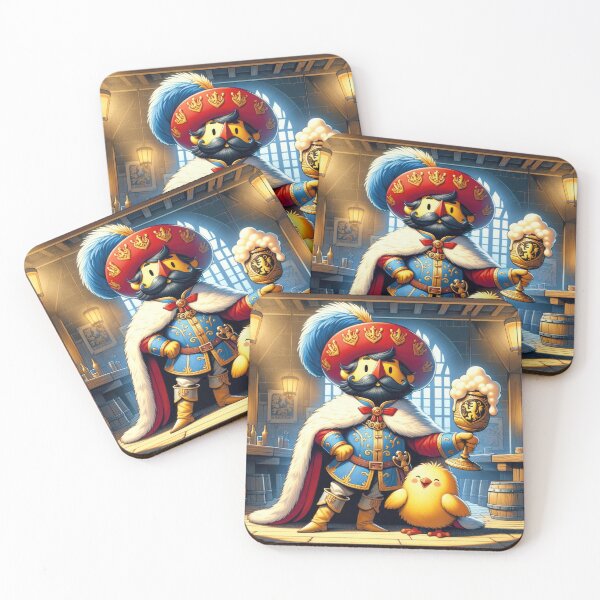 Item preview, Royal Revelry: The Gallant Monarch's Toast with a Feathered Friend designed and sold by artwaves.