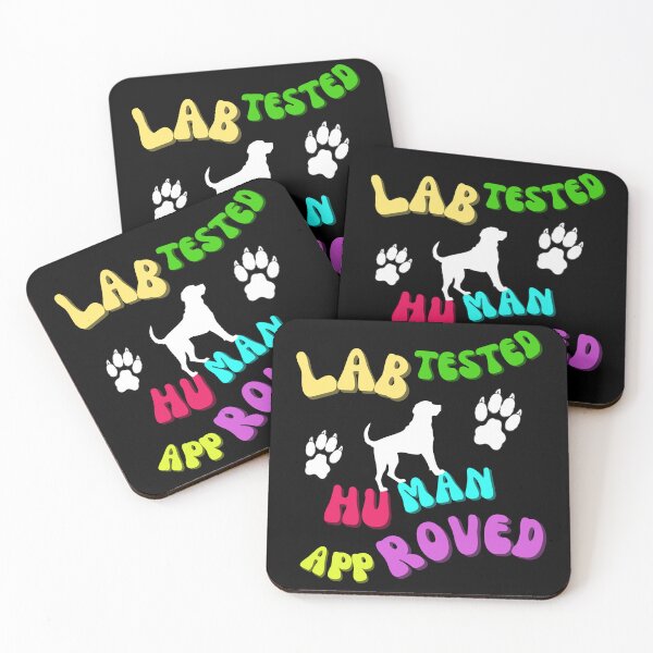 Item preview, Lab Tested, Human Approved" |  A playful Labrador Retriever Shilouette design designed and sold by TheMostLikely.