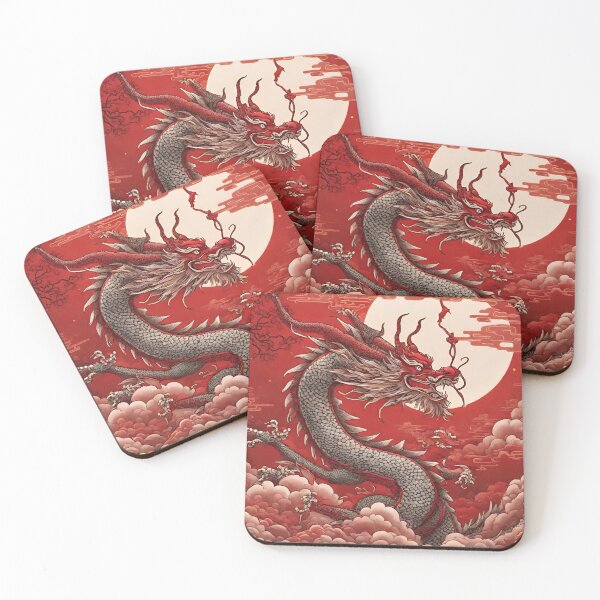 Artikelvorschau, Chinesischer roter Drache in den Mondschein-Geschenken entworfen und verkauft von GoodStuff66.