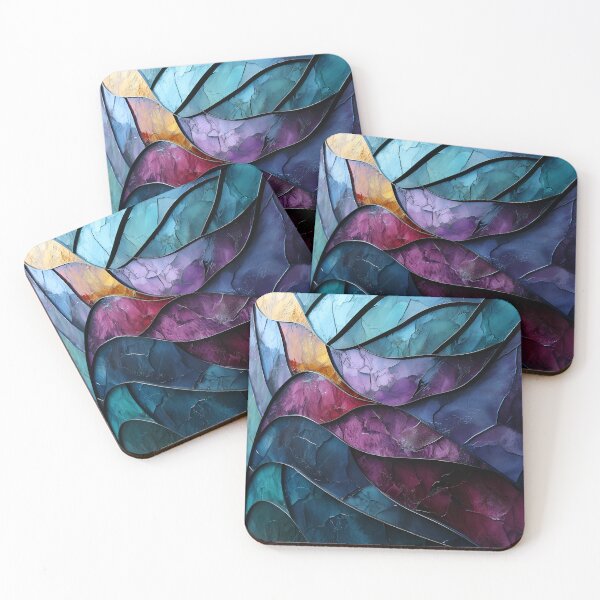 Item preview, Crystalline Currents: Abstract Gemstone Waves designed and sold by APARTAI EU.