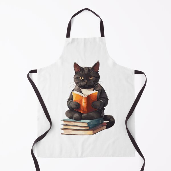 Item preview, Black cat reading a book designed and sold by cutiepie11cats.