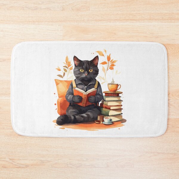 Item preview, Purrfect Peace: Black Cat, Books & Tea - The Recipe for Cozy Bliss designed and sold by cutiepie11cats.