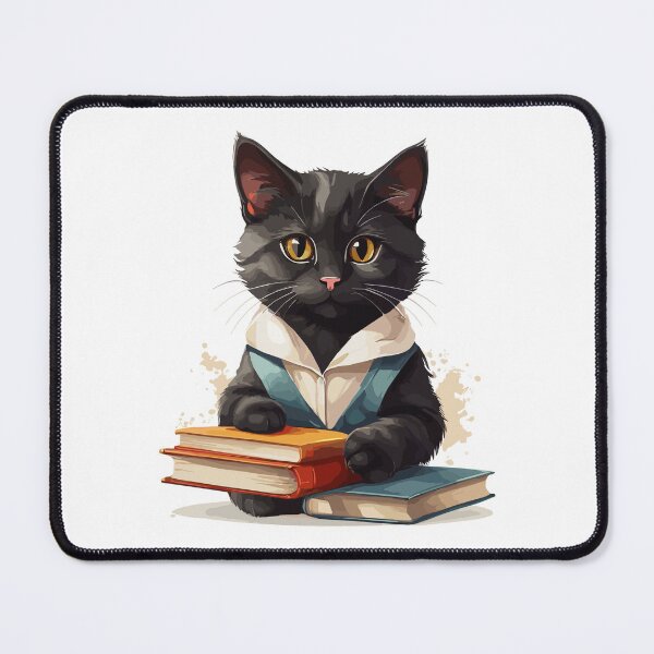 Item preview, bookworm cat designed and sold by cutiepie11cats.