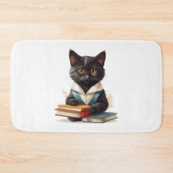 Item preview, bookworm cat designed and sold by cutiepie11cats.