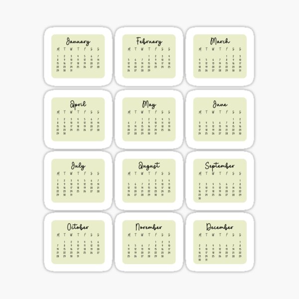 2024 Digital Calendar Stickers – Good Mondays Paper