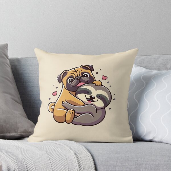 Item preview, Cute Sloth and Dog Friendship for Pug Lover designed and sold by Laugh-Lines.