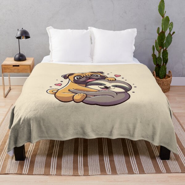 Item preview, Cute Sloth and Dog Friendship for Pug Lover designed and sold by Laugh-Lines.