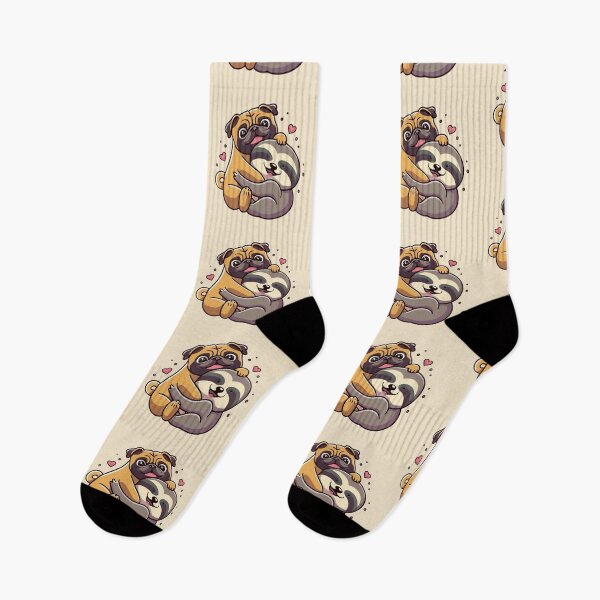 Item preview, Cute Sloth and Dog Friendship for Pug Lover designed and sold by Laugh-Lines.
