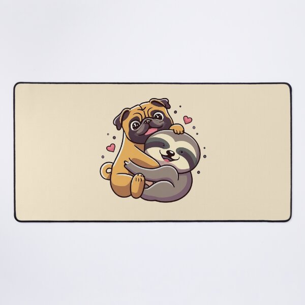 Item preview, Cute Sloth and Dog Friendship for Pug Lover designed and sold by Laugh-Lines.