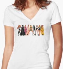 single ladies Women's Fitted V-Neck T-Shirt