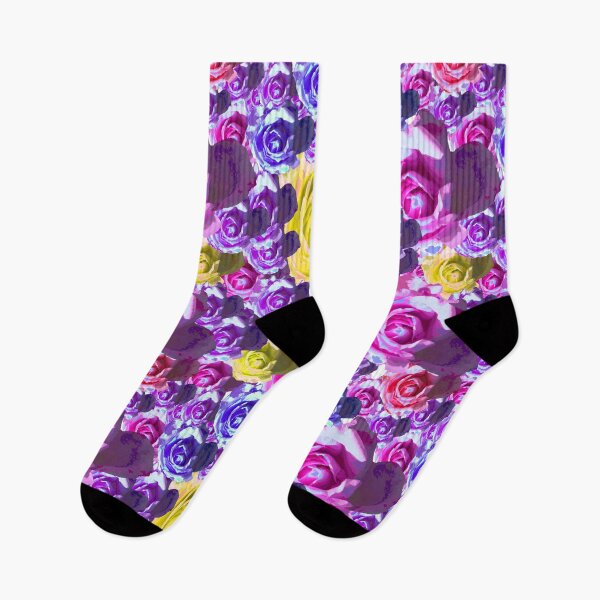 Item preview, Gorgeous Brightly Colored Roses - Pink, Yellow, Purple, and Blue Roses - Field of Roses - Rose Photography designed and sold by Victoria Rose.
