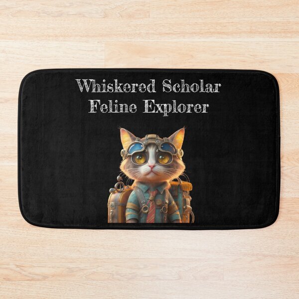 Item preview, Whiskered Scholar: Feline Explorer designed and sold by EnchantWearEmpo.