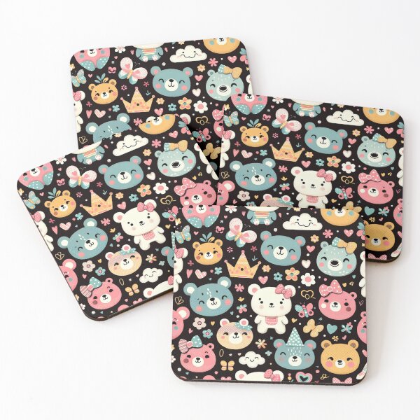 Item preview, Cute Face Bears Pattern: Charming and Playful Bear Design for All Ages designed and sold by ProjectNoah.