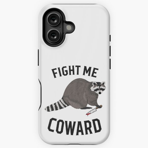Item preview, Fight Me Coward Raccoon Waterproof Glossy Sticker, Halloween Sticker, Raccoon With Knife Vinyl Sticker, Meme Stickers, Murder Raccoon Gift designed and sold by Walmarval ⭐⭐⭐⭐⭐.