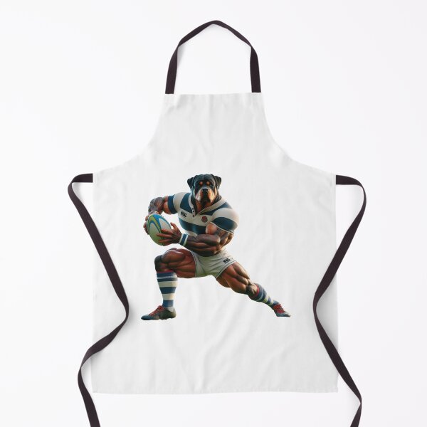 Item preview, Rottweiler dog Rugby Player designed and sold by SpendieSellers.