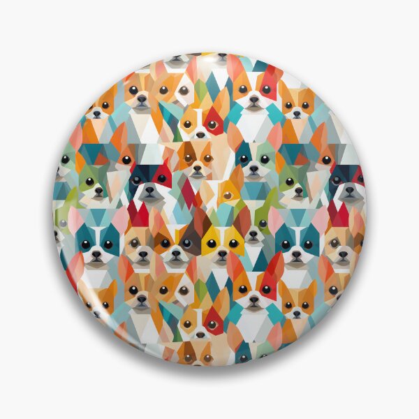 Item preview, Chihuahua in Geometric camouflage pattern designed and sold by forget45studio.