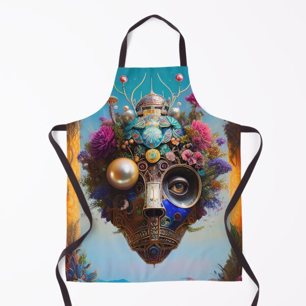 Item preview, Robotic mask head with natural elements. designed and sold by HAKKI ARSLAN.