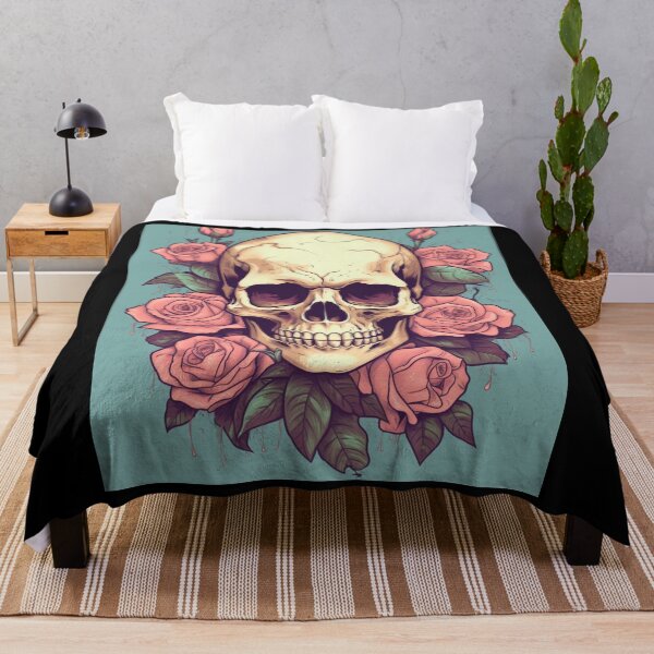 Item preview, MY BONES AND BOTANY / SKULL WITH FLOWERS designed and sold by LuNkyRose.