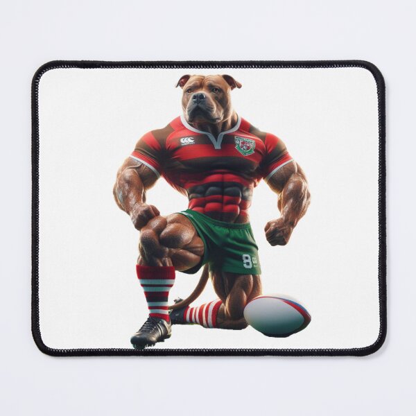 Item preview, Pittbull dog Rugby Player designed and sold by SpendieSellers.