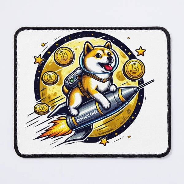 Item preview, Dogecoin To The Moon Rocket  designed and sold by GalaxyGraffiti.