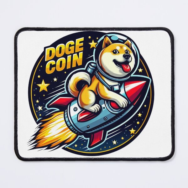 Item preview, Dogecoin al cohete lunar designed and sold by GalaxyGraffiti.