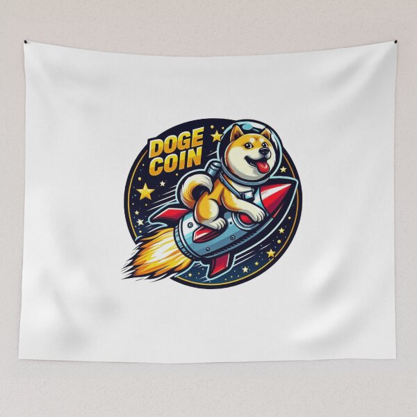 Item preview, Dogecoin To The Moon Rocket  designed and sold by GalaxyGraffiti.