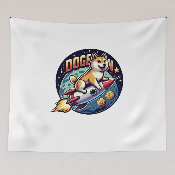 Item preview, Dogecoin To The Moon Rocket  designed and sold by GalaxyGraffiti.