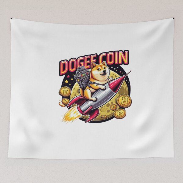 Item preview, Dogecoin To The Moon Rocket  designed and sold by GalaxyGraffiti.