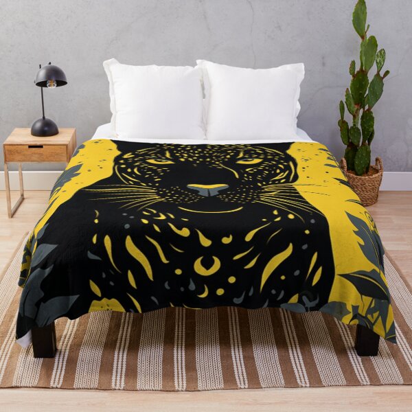 Item preview, Panther & Floral Folk Art Graphic designed and sold by GrinGalore.