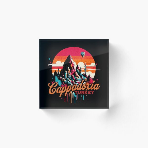 Item preview, Cappadocia Turkey Vibrant Retro Design designed and sold by RedDesignSyc.