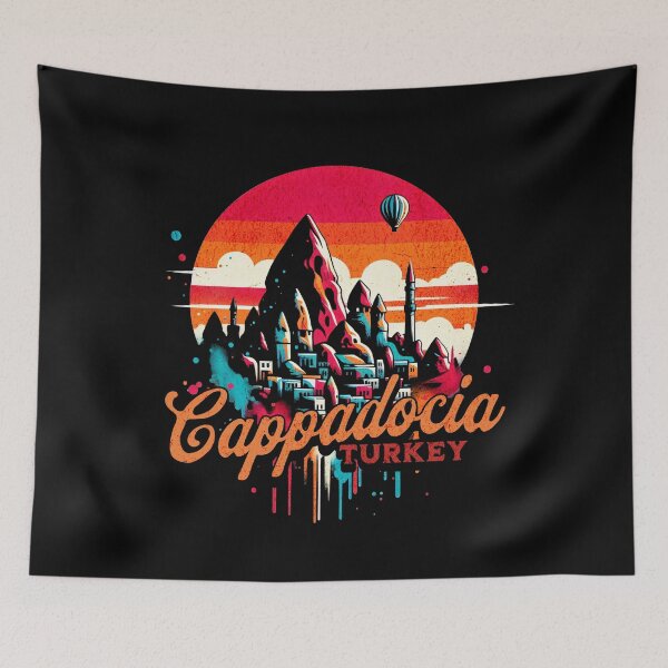 Item preview, Cappadocia Turkey Vibrant Retro Design designed and sold by RedDesignSyc.
