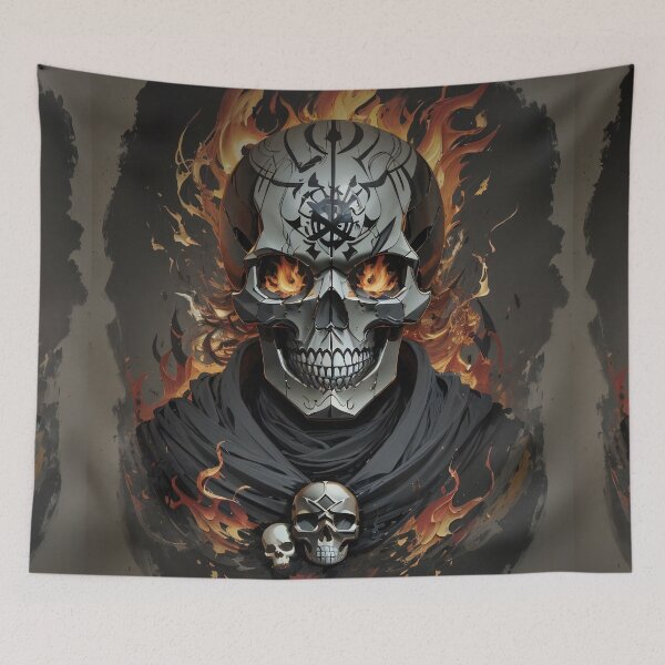 Item preview, Inferno Fire Skull: The Undying Gaze Fiery Depths designed and sold by ArtComixHaven.