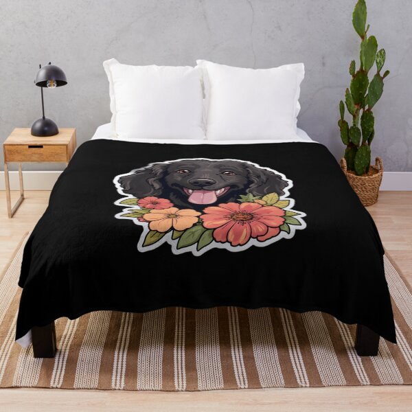 Item preview, Curly-coated Retriever in Flowers designed and sold by CUTEDOGGIEZ.
