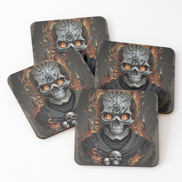Item preview, Inferno Fire Skull: The Undying Gaze Fiery Depths designed and sold by ArtComixHaven.